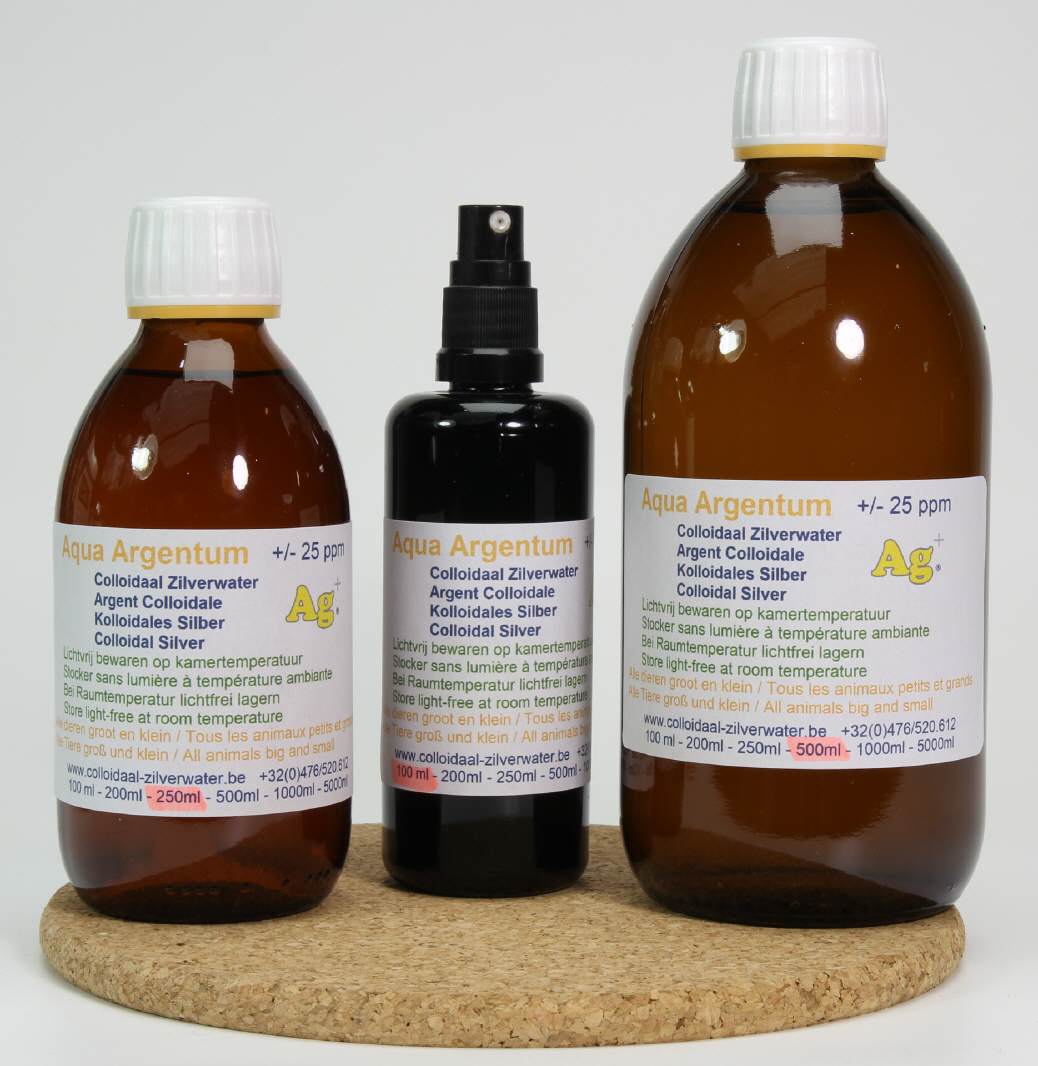 Colloidaal Zilverwater 25ppm in diverse formaten